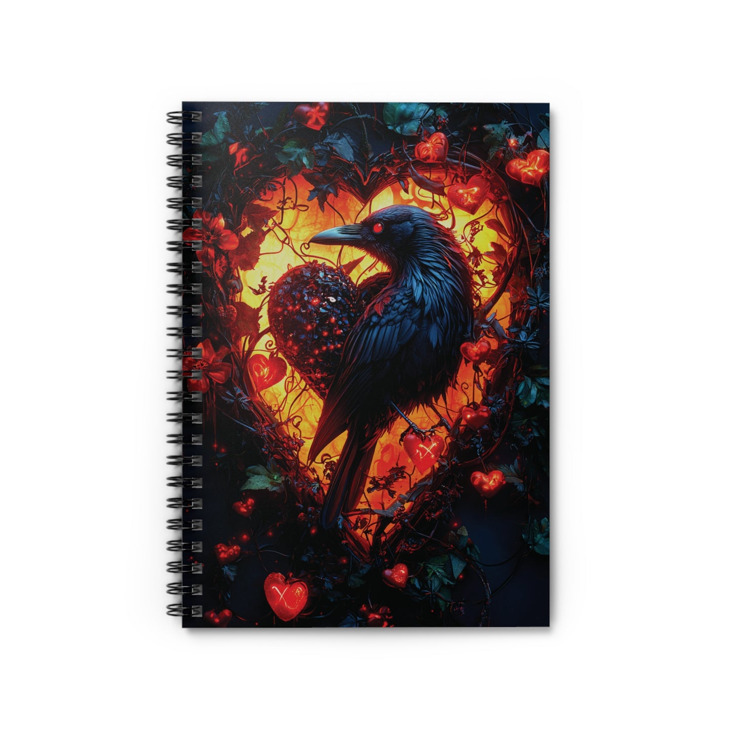 Heart Crow Spiralbound Notebook