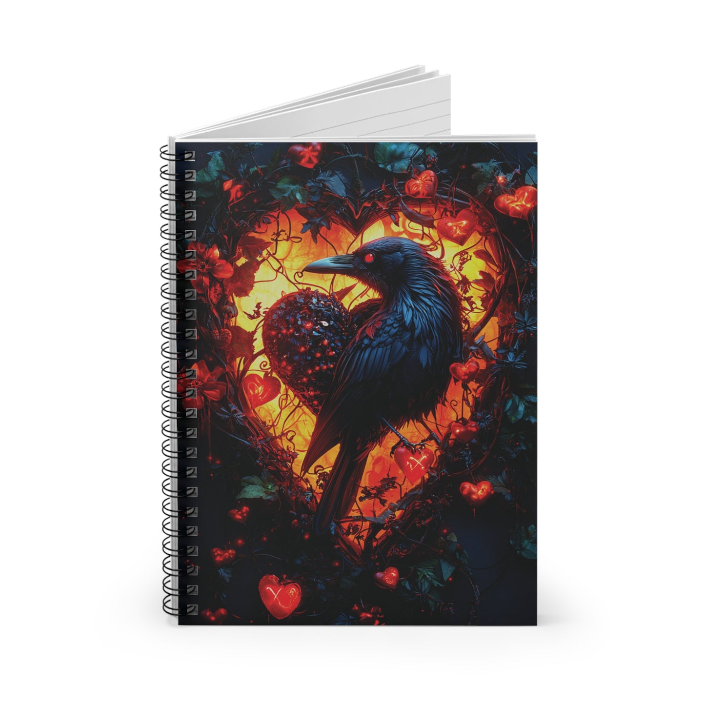 Heart Crow Spiralbound Notebook
