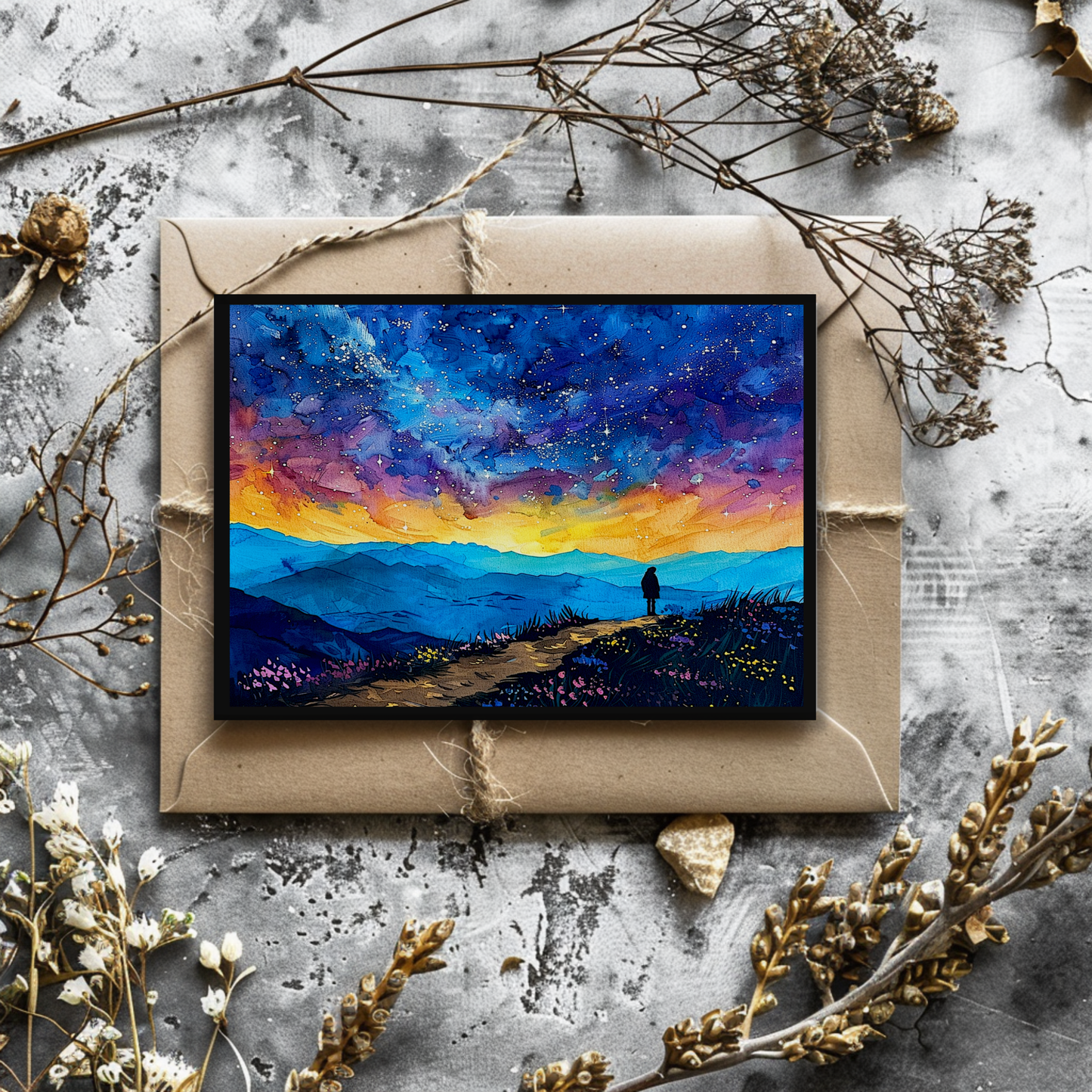 Colorful Night Sky Postcard Pack