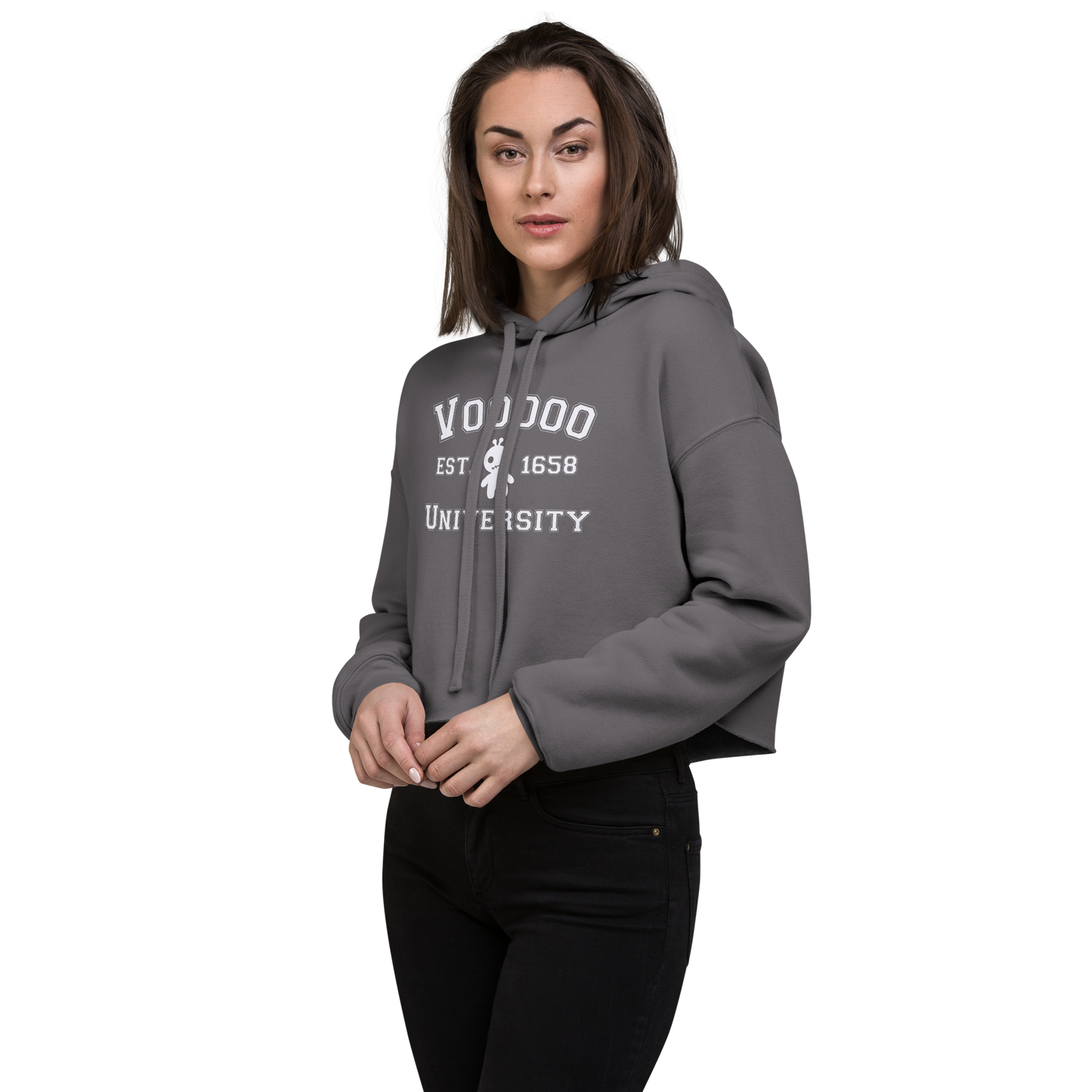 Voodoo University Fleece Crop Hoodie