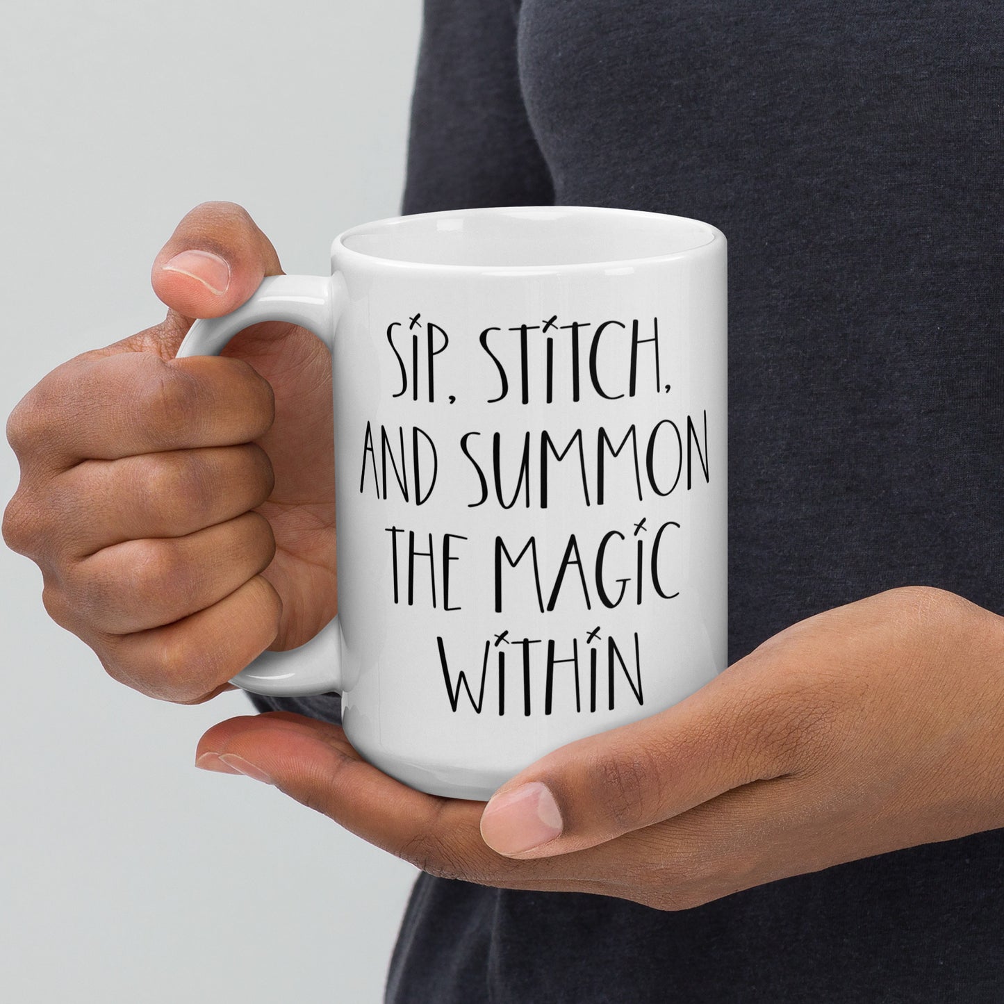 Voodoo Doll Coffee Mug: "Sip, stitch, and summon the magic within"