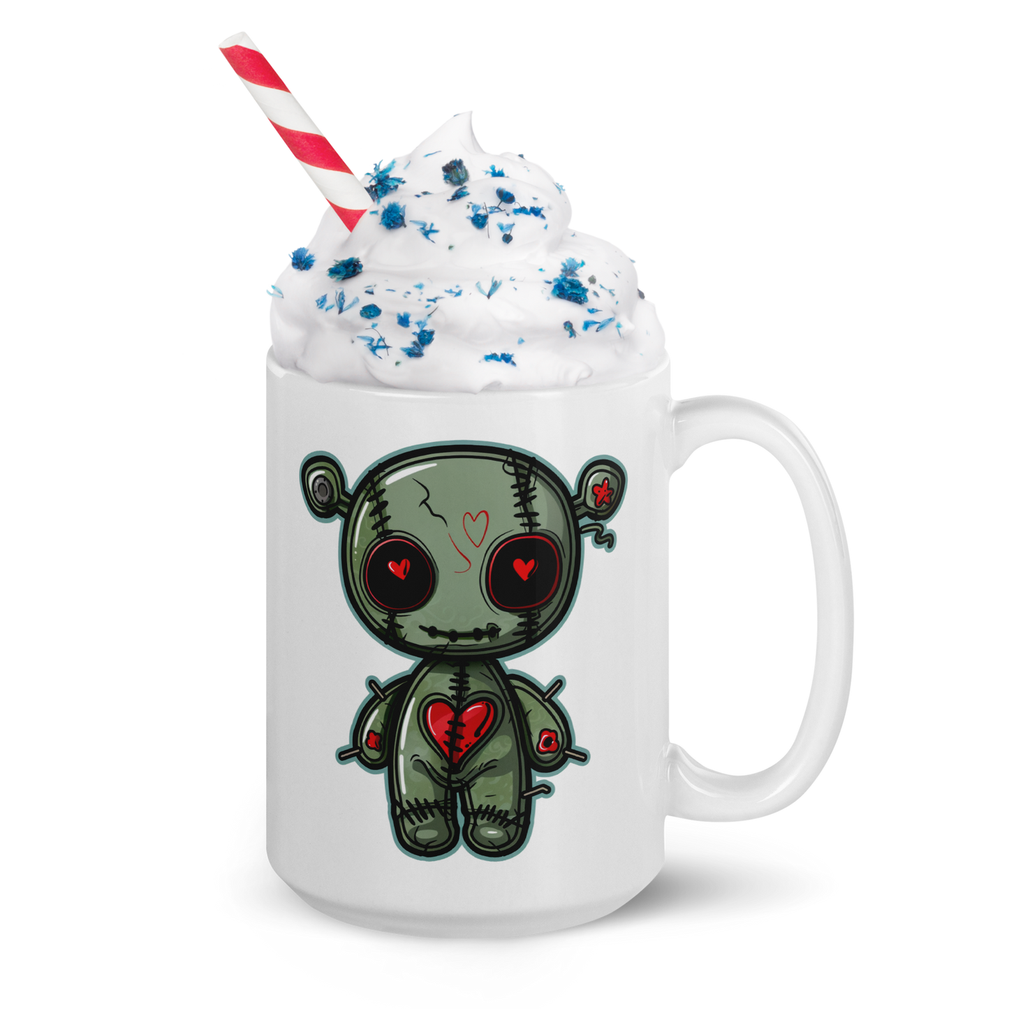 Voodoo Doll Coffee Mug: "Sip, stitch, and summon the magic within"